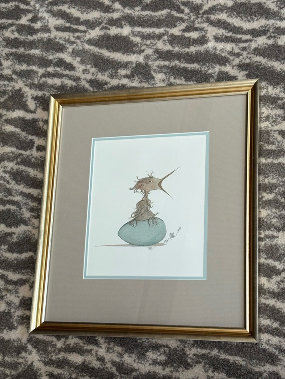 P. Buckley Moss “Precious Babe” Signed & Numbered 667/1000 Framed Print 1990